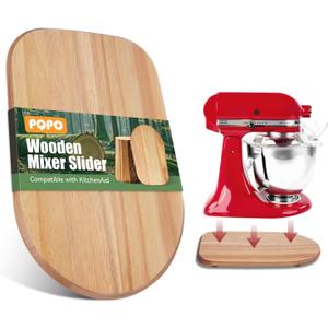 Wooden Mixer Slider Compatible with KitchenAid 4.5-5 Quart Tilt-Head Stand Mixer, Kitchen Countertop Sliders,Mixer Moving Tray Attachments