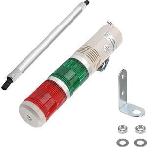 Othmro Industrial Signal Light Column LED Alarm Round Tower Light Indicator Continuous Light Warning Light Red Green DB 90db 24V 3W 1PCS