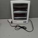 Infrared Heater, Portable Electric Heater, Space Heater for Indoor Use, Radiant Heat for Home Office, Two Heat Settings with Foldable Holder, Overheat and Tip-over Protection (White)