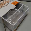 Paper Plate Organizer, Metal Silverware Caddy with 6 Compartments for Knives, Spoons, Cups, Forks, Napkins, Utensil Holder for Party, Camping, Picnic, White