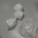 Leinuosen 4 Pcs Small Glass Creamer Pitcher Set Transparent Mini Poured Glass Tea Pitcher, Milk and Coffee Serving Jugs for Tea Milk Coffee (No Handle Style)