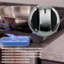 W10160375 Gas Range Burner Knob Replacement for WPW10160375 Compatible with Whirlpool Kitchen Aid Range Model Stainless Steel & Black Color