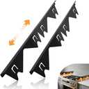Stainless Steel Stove Gap Covers (2PCS), Stove Gap Filler for Kitchen Oven Counter Side Gap, Range Trim Kit, Easy Clean and Heat Resistant, Adjustable Length 13.8" to 27.5" 1