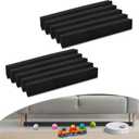 10 Pcs Under Couch Blocker, Under Bed Blocker for Pets Toys Barrier, Sponge Under Furniture Blocker with Strong Tapefor, Stopping Small Items from Getting Under Couch 17" L x 2.4" H