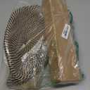 Plant Basket with Stand, Indoor Round Wicker Basket Plant with Bamboo Wood Stand, Decorative Woven Rope Flower Indoor Planter with Legs, Boho Bamboo Wood Planter Holder (Jute Black Stripes)