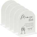 8x10 Inch White Arch Acrylic Sign with Stand | 5 Pack Blank White Acrylic Arch Sign with Base for DIY Wedding Table Numbers, Arched Wedding Signage, Events& Parties (8x10 Inch)