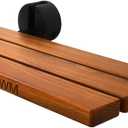 20" Shower Seat Teak Shower Bench, Wall Mounted Fold Down Shower Seats for Adults, Shower Seats for Adults a 400 lbs Capacity, Rust-Resistant Teak Folding Seat Suitable for Indoor Outdoor Use