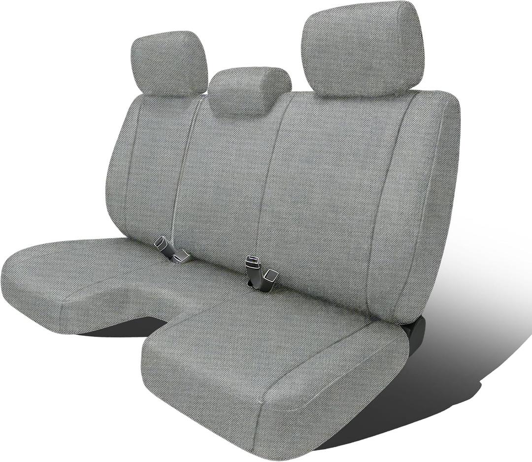 ESMING Front Bench Seat Covers for Toyota Tacoma seat Covers 2005 2006 2007 2008 2009 2010 2011 2012 2013 2014 Heavy Duty Knitted Fabric with Airmesh Breathable Protector Accessories - Gray