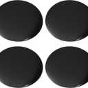 X AUTOHAUX 4pcs 70mm Black Car Universal Wheel Center Hub Caps Emblem Badge Decal Sticker