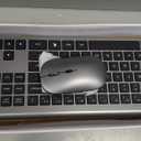 Wireless Keyboard and Mouse Combo, Full Size Keyboard and Mouse, Long Battery Life, Optical Mouse, 2.4G Lag-Free Cordless Mice Keyboard Set Ultra Slim Design for Computer, Laptop, PC, Mac, Windows (Gray Black)