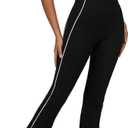 Womens Tank Tops Flare Jumpsuit with Bra Backless Running Sports Romper Tummy Control Butt Lift Unitard Size M