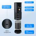 Mini Car Air Purifier with True HEPA 3-Layer Filtration,15dB Ultra-Quiet & Portable Air Purifier for Car, Desk, Small Spaces & Travel