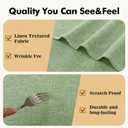 JIUZHEN Rectangle Table Cloth Faux Linen Farmhouse Tablecloth Wrinkle and Stain Resistant Decorative Fabric Table Cover for Kitchen, Dining Room, Parties and Camping, Sage Green, 60 x 120 Inch