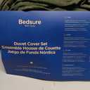 Bedsure 100% Muslin Cotton Duvet Cover King Size - Ultra-Soft Gauze Duvet Cover, PureWoven Breathable & Lightweight Bedding Set with Zipper Closure and Corner Ties (Olive Green, King, 104"x90")