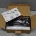 Cisily Sponge Holder for Kitchen Sink, Sink Caddy Organizer with High Brush Holder, Kitchen Countertop Organizers and Storage Essentials, Rustproof 304 Stainless Steel (Black with Towel Rack, 9.25)