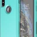 Diverbox for iPhone X Case/iPhone Xs Case [Shockproof] [Dropproof] [Tempered Glass Screen Protector ] Heavy Duty Protection Phone Case Cover for Apple iPhone X/XS (Teal)