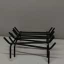 24" Fireplace Grate, Solid Steel Firewood Burning Rack, Heavy Duty Fire Grates, Matt Black Fireplace Rack, 7-Bars Fireplace Log Grate Holder 2 Pack