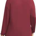 DOLNINE Womens-Plus-Size-Sweatshirts Color Block Long Sleeve Tops Fall Casual Crewneck Shirts Trendy Loose Fit Tunics XL-5XL (XXXL)