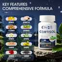 Cortisol Supplements for Women & Men,High Cortisol Reducer, Manager, Detox, Lower and Control,with Magnesium, Ashwagandha,Rhodiola, L-Theanine for Mood,Focus,Sleep