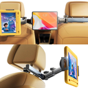 LISEN for iPad Holder Car Road Trip Essentials Activities for Kids Travel Gifts Car Accessories for Women Interior, Truck Accessories 3in1 Tablet Holder Back Seat Car Organizer Camping Headrest