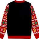Cutemile Kids Boy Ugly Christmas Sweaters Size 5-14 Girls Light Up Xmas Sweaters for Party (Red)