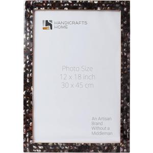 Handicrafts Home Mother of pearl Wall Hanging Grey Picture Frame, 12x18 | Portrait or Landscape, Handmade Decorative Wall Hanging Poster Frames,Modern Gallery Wall Decor, Frame for Picture & ArtPrint