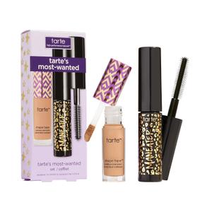 tarte most-wanted shape tape concealer & mascara duo  Full-Coverage Concealer for Dark Circles & Fine Lines, Paired with Mascara for Curl, Volume & Length, Longwear, Cruelty Free (35N medium)