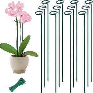 36 Tall Plant Stakes, 12 Pack Plant Support Stakes,6mm Heavy-Duty Metal Garden Stakes, Flower Stakes for Lilies, Dahlias, Gladiolus, Sunflowers, Tomato, Clematis