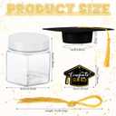 Newtay 50 Set DIY 2026 Graduation Party Favors Mason Jar Graduation Candy Gifts Jar Plastic Candy and Paper Cap for 2026 Party Decoration Kindergarten Supplies(Black)