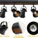KEESFU 4-Light Track Lighting Kit,Black Semi Flush Mount Ceiling Light with 4 Rotatable Light Heads,Modern Farmhouse Lighting for Livingroom,Bedroom,Hallway,Art Wall,Bathroom,Kitchen.(4-Light)