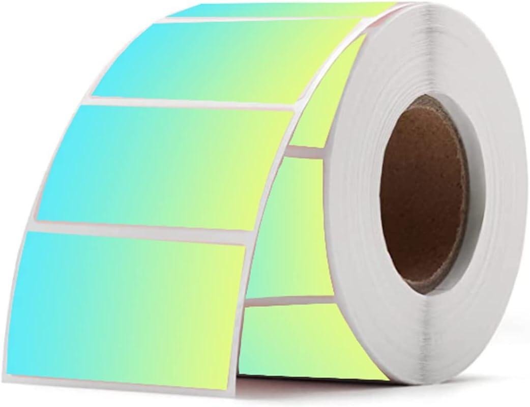 2.25"x1.25" Direct Thermal Labels,Colorful Shipping Thermal Stickers,Multi-Purpose Square Labels for Seal Thermal Label Printer(500pcs/roll)