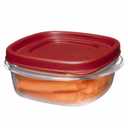 Rubbermaid Easy Find Lid Square 1-1/4-Cup Food Storage Container, 1 Count (Pack of 8)