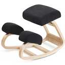 Luxton Ergonomic Kneeling Chair with Extra Padding - Posture Support Comfortable Desk Chair - Angled Rocking Stool & Balancing Seat - Natural Relief for Neck or Back Pain (with Extra Padding)