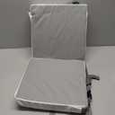 Kalawen Booster Seat for Kitchen Chair, Upgraded 2Pcs PU Washable Straps Safety Buckle Kids Toddler Booster Seat for Table (Gray-1)