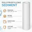 Ronaqua 50 Micron Sediment Water Filter Cartridge 10"x2.5", NSF Certified, 4-Layer Filtration for any 10-inch RO Units & Whole House Systems, Compatible with Culligan P5, AP110, WHKF-GD05, 4 Pack