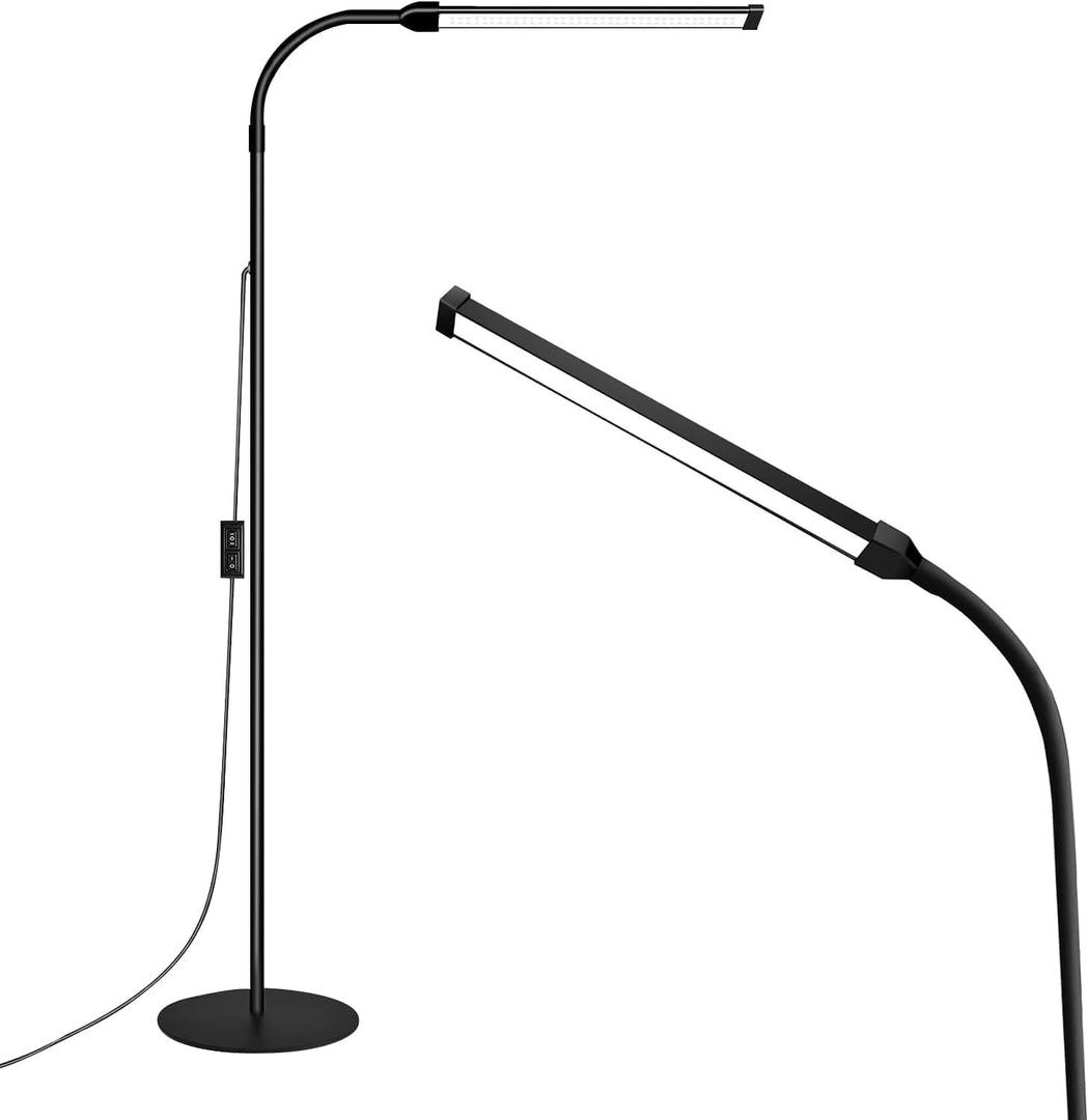 LED Floor Lamp for Reading Floor Lamp for Home Office Lash Light Tattoo Light, Standing Lamp for Bedroom Task Craft Sewing Nail Lights