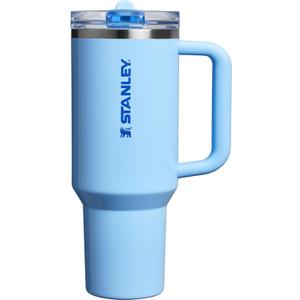 STANLEY Quencher ProTour Flip Straw Tumbler with Leakproof Lid | Built-In Straw & Handle | Cupholder Compatible for Travel | Insulated Stainless Steel Cup | BPA-Free (40 Ounces, Oasis Cornflower Gloss)