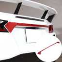 CHEAYAR Soft 3D Real Carbon Fiber Car Rear Tail Marker Trim Strip Sticker Trim Compatible with Corvette C8 Stingray Z06 Z51 2020 2021 2022 2023 Interior Decoration Accessories (Red)