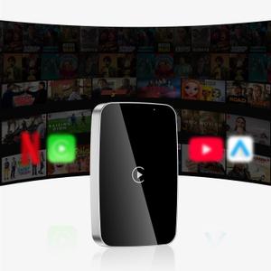 AI Box 3 in 1 Wireless CarPlay Auto Adapter CarPlay Adapter for iPhone & Android Auto, Video Support,TF Card, Magic Box Easy Setup CarPlay Dongle for Factory Wired CarPlay Cars