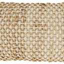 SARO LIFESTYLE Rope Design Throw Pillow with Poly Filling, Ivory, 12"x20"