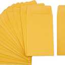 #1 120 Pcs Small Coin Envelopes 2.25" x 3.5" with Gummed Flap, Yellow Kraft Mini Envelopes for Storing Keys, Stamps, Seeds, Tips and Small Items (120)