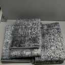 Kitchen Rugs Sets of 3 Non Slip Washable Kitchen Mats for Floor 3 Piece Set Blueish Black Kitchen Mat Set Boho Runner Carpets Absorbent for Laundry Room Hallway Sink Front Door (20"x32"+20"x48"+20"x59")