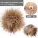 Tatuo 16 Pcs Faux Fur Pom Poms for Hat 4 Inches Large Fluffy Pom Balls for Crafts Knitting Beanies Shoes Scarves Bag Pompoms Keychain Charms Winter DIY Accessories (Black,Gray,Brown,White,Natural)