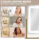 ROLOVE Vanity Mirror with Lights, 12.6"15" LED Makeup Mirror, Lighted Makeup Mirror with Lights, Smart Touch Control Dimmable 3 Modes Light, Lighted Up Mirror for Makeup Desk, Gold