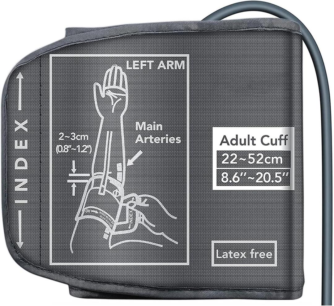 Replacement Extra Large Cuff for Omron BP Monitors 22-52CM Big Arm - Adjustable XL Blood Pressure Cuff, Includes 6 Universal Interface, Blood Pressure Monitors Large Cuff Compatible