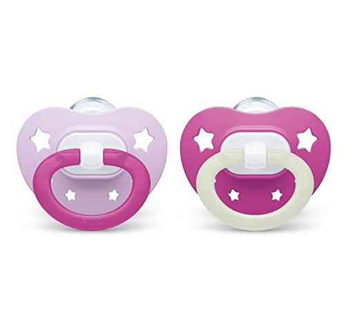 NUK Orthodontic Pacifiers, 6-18 Months, 2 Count (Pack of 1)