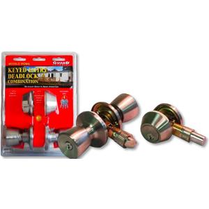 Mobile Home Entry Lockset. Door Lock & Deadbolt. Stainless Steel Keyed Alike