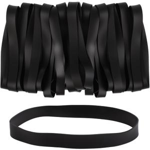 Large Rubber Bands Heavy Duty, 22 Pcs Size 107 Black Rubber Bands, Elastic Bands Suitable for Office Supplies and Trash Cans.