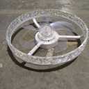 Caged Ceiling Fan Light with Remote, 21" Small Flush Ceiling Light with 3 Enclosed Blades and 6 Wind Speeds for Bedroom, Living Room (1095 Black)