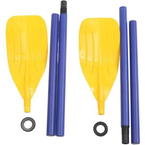 Boat Oars 2 Pack 45 Inch Detachable Foldable Portable Kayak Paddles Lightweight Plastic Oars for Inflatable Boat Fishing Travel Outdoor